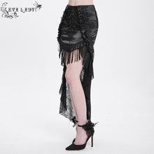 Load image into Gallery viewer, ESKT060 Rose mesh Tassels Gothic Skirt