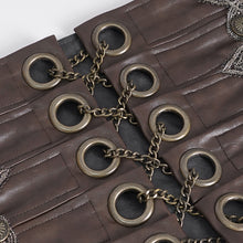 Load image into Gallery viewer, AS185 Steampunk brush-off leather men corset
