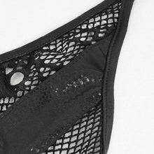 Load image into Gallery viewer, SST022 Skull Mesh Knit Halter Swimsuit