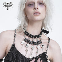 Load image into Gallery viewer, AS292 Punk-style choker with skull pendant