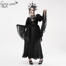 Load image into Gallery viewer, ESKT05201 Chest V-neck long-sleeved jacquard mesh dress
