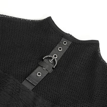 Load image into Gallery viewer, TT255 Diamond mesh stitching long sleeve strappy women's T-shirt