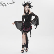 Load image into Gallery viewer, ETT04501 3D Floral Knit Gothic T-Shirt