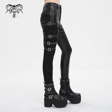 Load image into Gallery viewer, PT218 Women's asymmetrical faux leather trousers