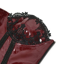 Load image into Gallery viewer, CST00602 Red patent leather strappy corset