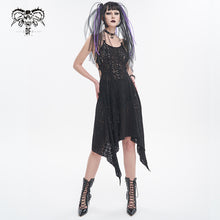 Load image into Gallery viewer, SKT167 metal chain broken hole backless halter dress