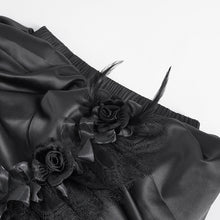 Load image into Gallery viewer, ESKT049 Gothic matte satin pleated soft mesh women long skirt