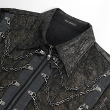 Load image into Gallery viewer, SHT139 gold stamping pleated Long-sleeved shirts