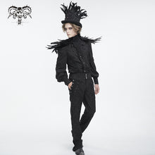Load image into Gallery viewer, CT23801 black Men's long chenille coat