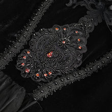 Load image into Gallery viewer, ESKT04501 Black Gothic suspender dress