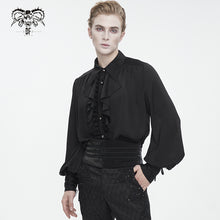 Load image into Gallery viewer, SHT11001 Black Everyday Striped Goth Shirt