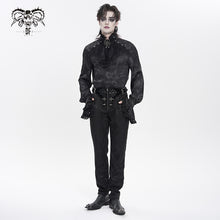 Load image into Gallery viewer, SHT15601 Two-Tone Textured Woven Gothic Shirts with Bow Tie