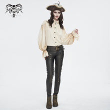 Load image into Gallery viewer, SHT11402 Steampunk Distressed Women Long Sleeve Shirt