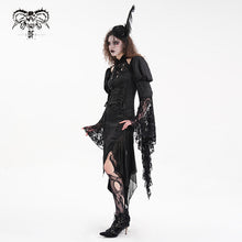 Load image into Gallery viewer, SKT222  Gothic cheongsam trumpet sleeve waisted dress