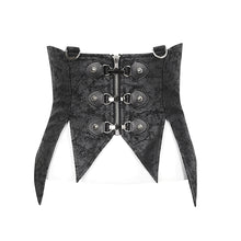 Load image into Gallery viewer, WT077 Punk crackled faux leather halter neck backless vest