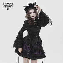 Load image into Gallery viewer, SHT152 Gothic Striped Ruffled Shirt with Flared Sleeves
