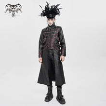 Load image into Gallery viewer, CT26901 Punk pleated leather long coat