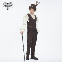 Load image into Gallery viewer, AS189 Punk brown cracked pirate hat