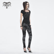 Load image into Gallery viewer, PT24001 Women cloud point stretchy cracked knit leather leggings