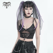 Load image into Gallery viewer, TT246 Knitted mesh spliced lace up suspenders