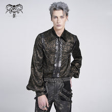 Load image into Gallery viewer, SHT139 gold stamping pleated Long-sleeved shirts