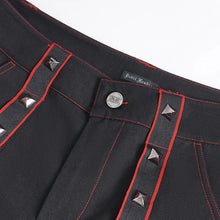 Load image into Gallery viewer, PT245 Twill material contrasting red thick thread wide leg men's pants