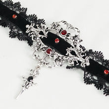 Load image into Gallery viewer, AS168 Gothic Lace velvet necklace with pendant