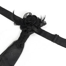 Load image into Gallery viewer, AS151 Gothic Rose dark fringe Men's Tie