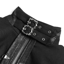 Load image into Gallery viewer, CT267 Thick twill chain-embellished punk long coat