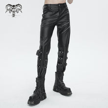Load image into Gallery viewer, PT216 Men's faux leather trousers with zipped legs