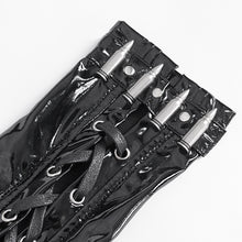 Load image into Gallery viewer, GE030 stretchy patent leather mid-length sleeves