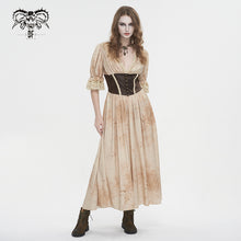 Load image into Gallery viewer, SKT185 V neck short sleeve waisted dress