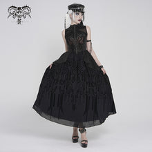 Load image into Gallery viewer, SKT246 Flocked Circuit Board Print Mesh Cyber Dress