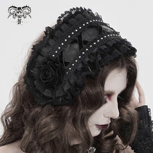 Load image into Gallery viewer, AS27601 Lolita Rose Flower Headband with Veil