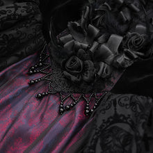 Load image into Gallery viewer, ESKT05202 GOTHIC Chest V-neck long-sleeved jacquard mesh dress