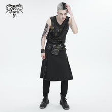 Load image into Gallery viewer, TT250 Bronze gold Stamping Sleeveless Men's Knitted T-Shirt