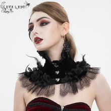 Load image into Gallery viewer, ECA013 Feather rose lace collar
