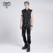 Load image into Gallery viewer, SHT134 Snake-print faux leather woven punk shirts