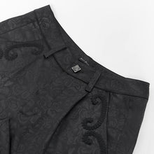 Load image into Gallery viewer, PT275 Soft Dark-patterned rose woven trousers