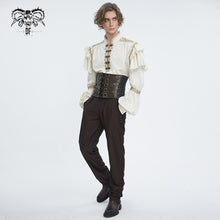 Load image into Gallery viewer, AS185 Steampunk brush-off leather men corset