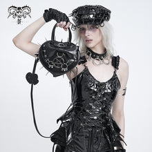 Load image into Gallery viewer, AS31501 Punk-style glossy bag with heart and bow details