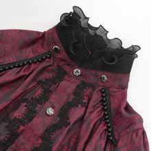 Load image into Gallery viewer, SHT140 paisley Jacquard Shirt with Detachable mesh Bow Tie
