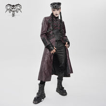 Load image into Gallery viewer, CT26902 Punk pleated leather long coat