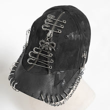 Load image into Gallery viewer, AS264 Punk hand-painted safety pin baseball cap