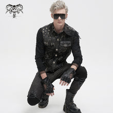 Load image into Gallery viewer, GE013 Punk metallic fitted short mesh half-finger gloves for women