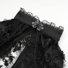 Load image into Gallery viewer, ECA02001 Gothic pattern velvet short lace shawl for women