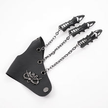 Load image into Gallery viewer, GE038 Punk Women Metal nail leather glove(single pc)