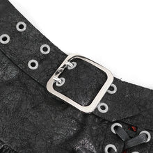 Load image into Gallery viewer, SKT18002 black and red a line Small skirt with irregular hem