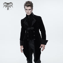 Load image into Gallery viewer, CT02201 western fashion gothic embroidered collar black men velveteen Tuxedo
