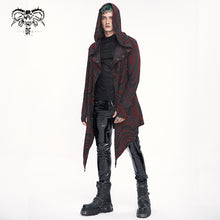 Load image into Gallery viewer, CT21802 Red punk hooded knitted men's jacket